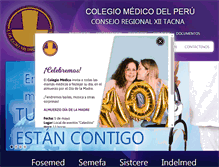 Tablet Screenshot of colegiomedicotacna.com